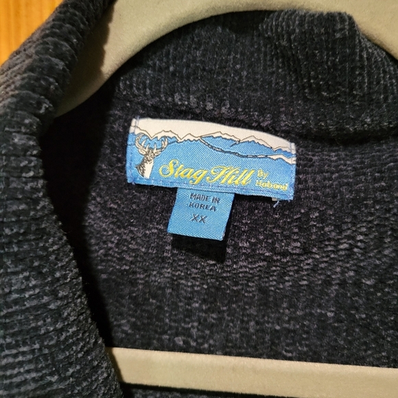 Staghill VTG Men's Striped Sweater - Blue and Gray - Picture 4 of 12